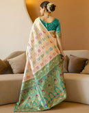 Off White Silk Woven Patola Saree