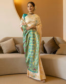 Off White Silk Woven Patola Saree