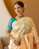 Off White Silk Woven Patola Saree