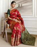 Red Silk Woven Banarasi Saree