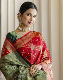 Red Silk Woven Banarasi Saree