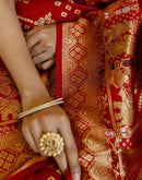 Red Silk Woven Banarasi Saree