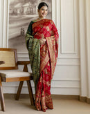 Red Silk Woven Banarasi Saree