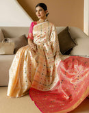 Off White Silk Woven Patola Saree