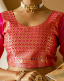 Off White Silk Woven Patola Saree