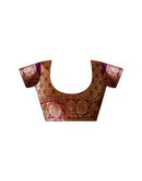 Dusty Pink Silk Woven Patola Saree