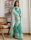 Mint Green Chanderi Woven Saree