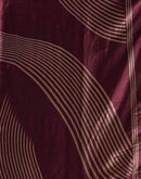 Wine Organza Printed Swarovski Saree