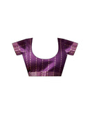Dusty Purple Silk Printed Saree