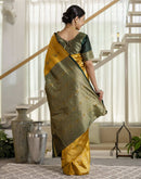 Mustard Yellow Silk Woven Saree
