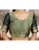 Wine Silk Woven Saree