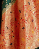 Dark Green Silk Woven Banarasi Saree