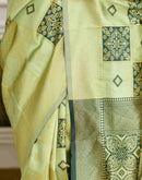 Pista Green Silk Woven Patola Saree