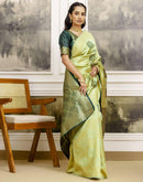Pista Green Silk Woven Patola Saree