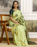 Pista Green Silk Woven Patola Saree