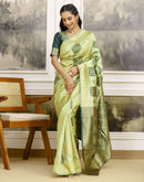 Pista Green Silk Woven Patola Saree
