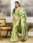 Pista Green Silk Woven Patola Saree