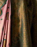 Dusty Pink Silk Woven Banarasi Saree
