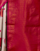 Grey Silk Woven Banarasi Saree