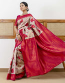 Grey Silk Woven Banarasi Saree