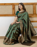 Green Silk Woven Banarasi Saree