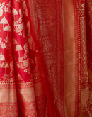 Red Silk Woven Banarasi Saree
