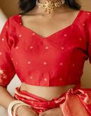 Red Silk Woven Banarasi Saree