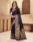 Black Silk Woven Banarasi Saree
