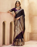 Black Silk Woven Banarasi Saree