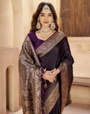 Black Silk Woven Banarasi Saree