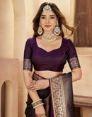 Black Silk Woven Banarasi Saree
