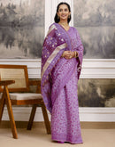 Lavender Cotton Woven Saree