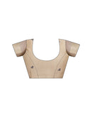 Beige Cotton Woven Saree