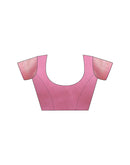 Baby Pink Chanderi Woven Saree