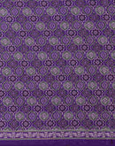 Violet Satin Printed Saree