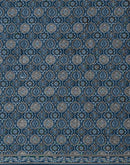 Rama Blue Satin Printed Saree