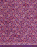 Dark Purple Satin Printed Saree