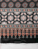 Brown Satin Printed Saree