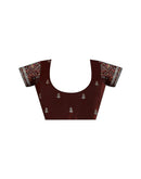 Maroon Silk Woven Saree