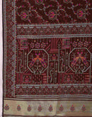 Maroon Silk Woven Saree