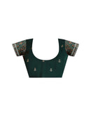 Rama Green Silk Woven Saree