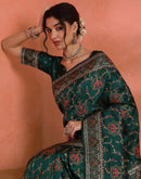 Rama Green Silk Woven Saree