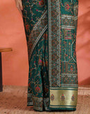 Rama Green Silk Woven Saree