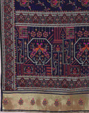 Navy Blue Silk Woven Saree