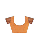 Pastel Orange Silk Woven Saree
