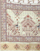 Off White Silk Woven Saree