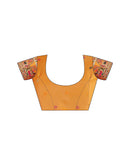 Pastel Orange Silk Woven Saree