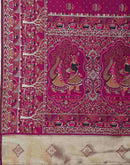 Dark Rani Pink Silk Woven Saree