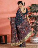 Rama Blue Silk Woven Saree