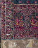 Rama Blue Silk Woven Saree